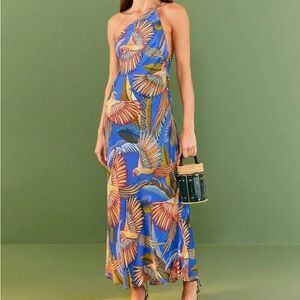 FARM RIO Macaw Flight midi dress